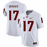 Washington State Cougars 17 Kassidy Woods White College Football Jersey Dzhi,baseball caps,new era cap wholesale,wholesale hats